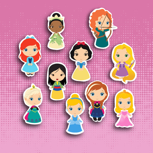 Kawaii Princess Sticker Set (Set 1)
