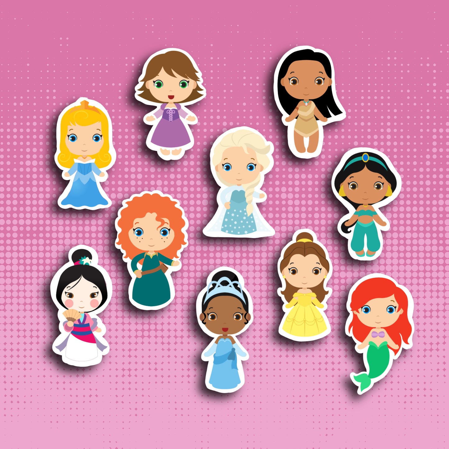 Kawaii Princess Sticker Set (Set 2)