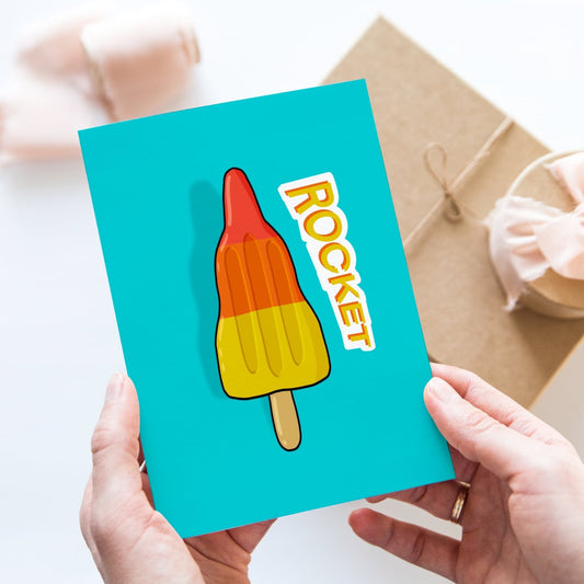Rocket Ice Lolly Greeting Card