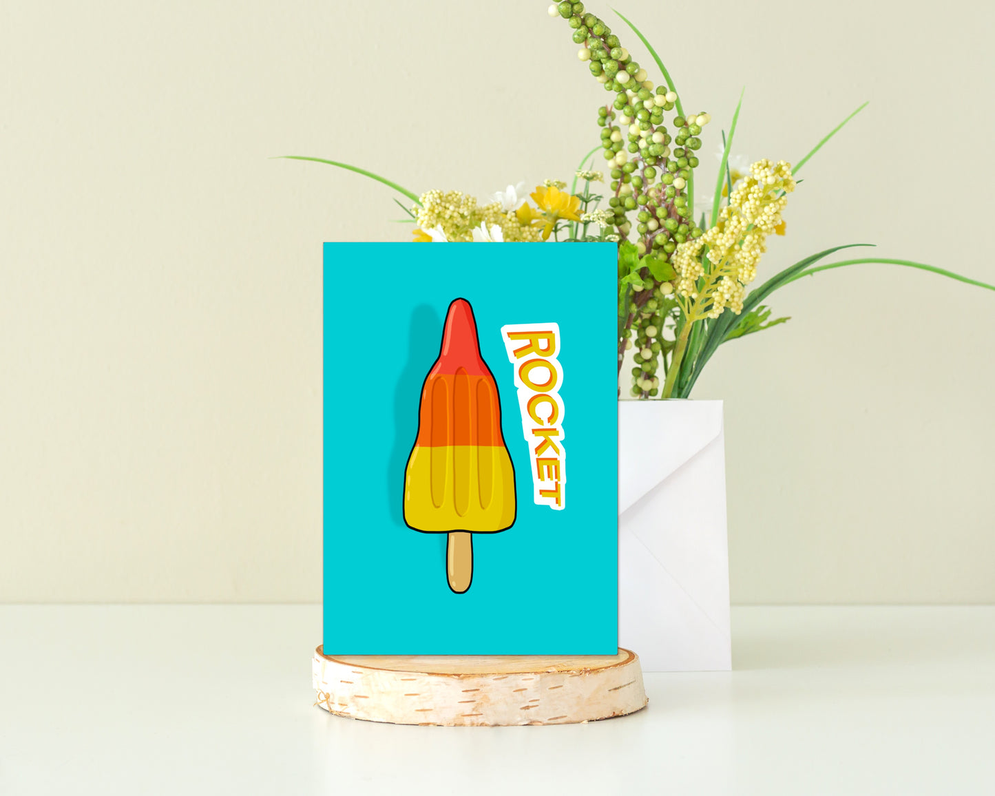 Rocket Ice Lolly Greeting Card