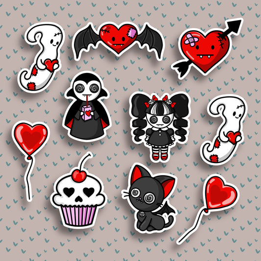 Alternative Valentines Day Sticker Set