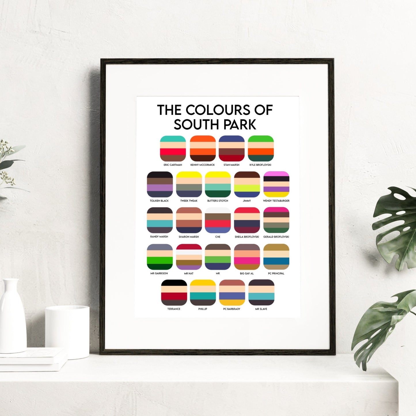 The Colours of South Park Print (A4)