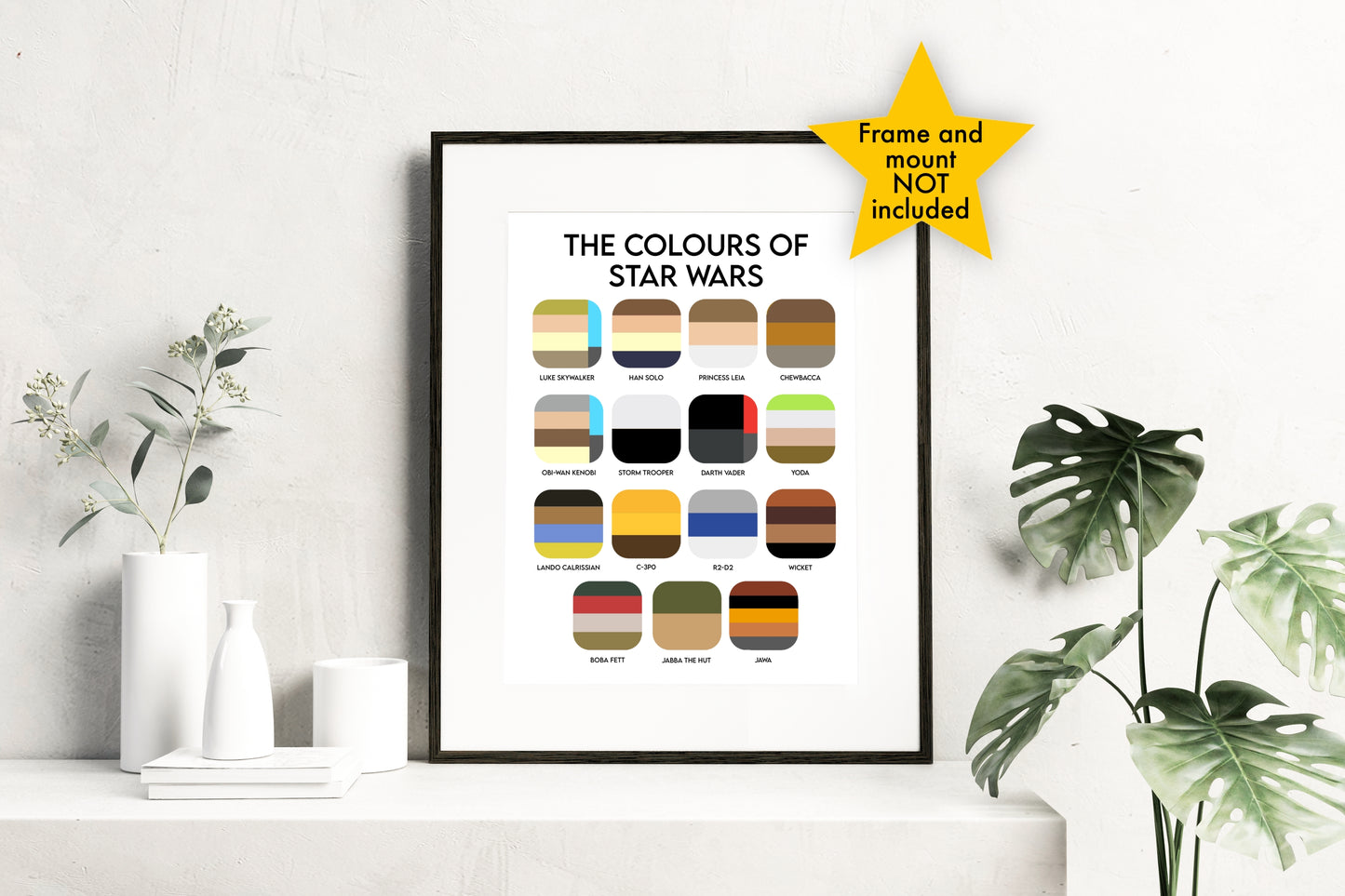 The Colours of Star Wars Print (A4)