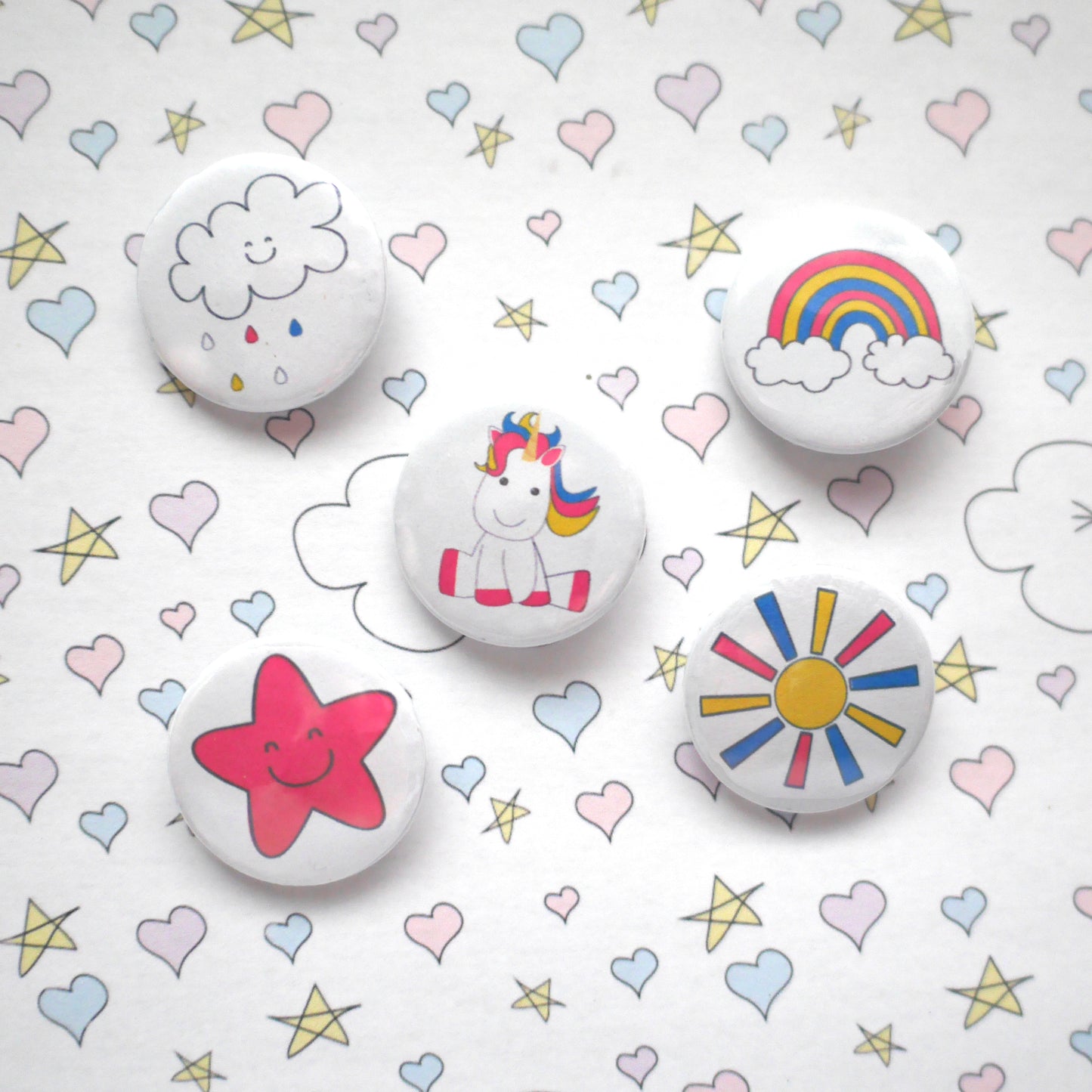 Unicorn Button Badge Set