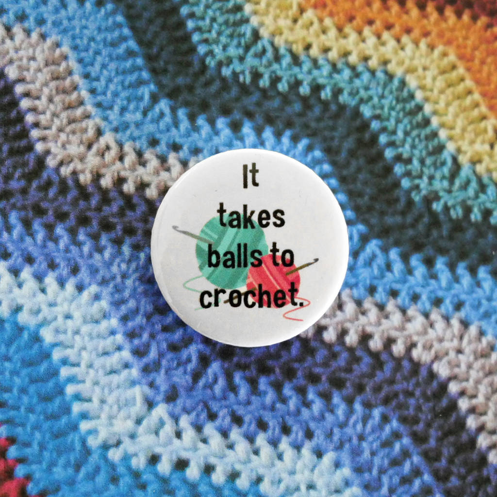 Crochet Button Badge Set