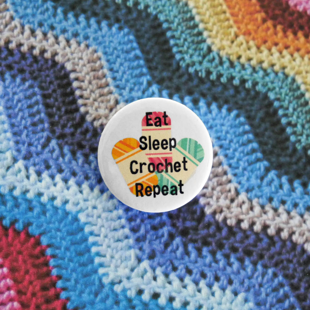 Crochet Button Badge Set