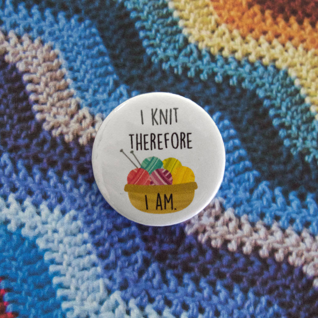 Knitting Button Badge Set